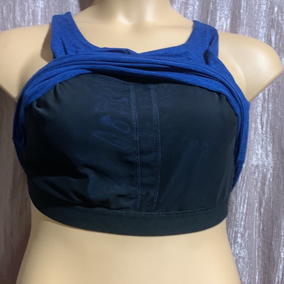Athlux Sports Tank/Bra Blue XXL 2X  Stretchy Polyester Spandex - Picture 5 of 14